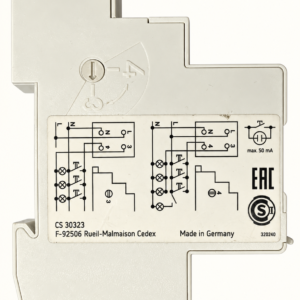 Minuterie Schneider Electric MIN’clic 16 A, vue latérale du schéma