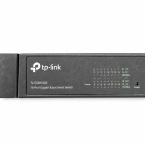 Switch TP-Link TL-SG1016DE de seconde main sur fond blanc : façade tp-link